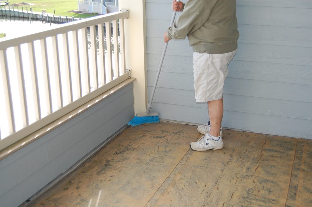 Sweeping the subsurface for Composite Deck Tiles