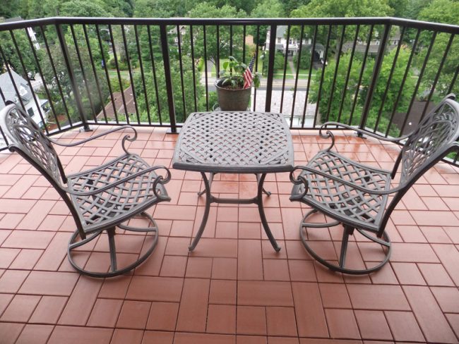 composite balcony tiles balcony flooring , balcony floor