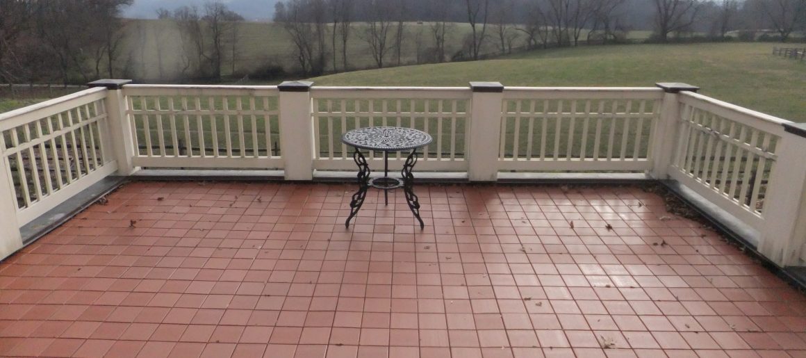 Composite Deck Tiles With Leaves, Dirt and Debris Composite Deck Tiles With Leaves, Dirt and Debris